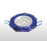 3 * 1 w LED ceiling lamp toughened glass