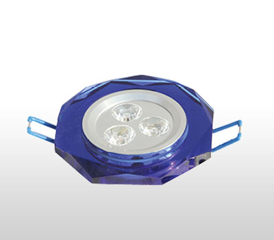 3 * 1 w LED ceiling lamp toughened glass